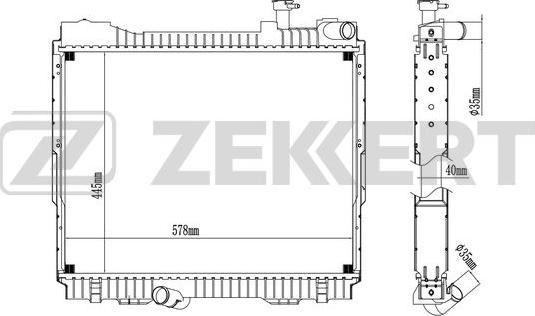 Zekkert MK-1603 - Радиатор, охлаждение двигателя autosila-amz.com