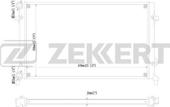 Zekkert MK-1093 - Радиатор, охлаждение двигателя autosila-amz.com