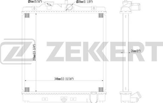 Zekkert MK-1056 - Радиатор, охлаждение двигателя autosila-amz.com