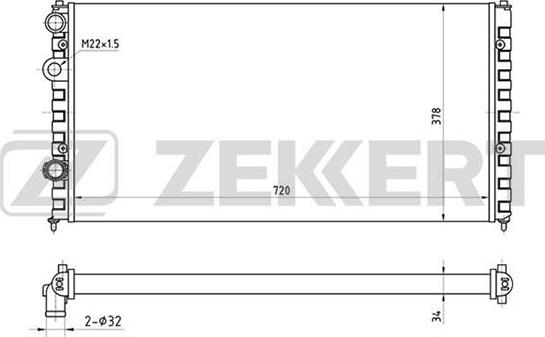 Zekkert MK-1052 - Радиатор, охлаждение двигателя autosila-amz.com