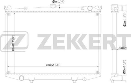 Zekkert MK-1057 - Радиатор, охлаждение двигателя autosila-amz.com