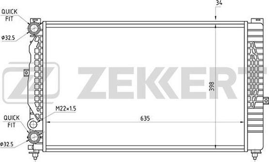 Zekkert MK-1065 - Радиатор, охлаждение двигателя autosila-amz.com