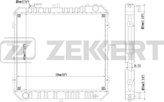 Zekkert MK-1062 - Радиатор, охлаждение двигателя autosila-amz.com