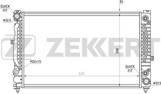 Zekkert MK-1067 - Радиатор, охлаждение двигателя autosila-amz.com