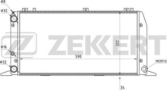 Zekkert MK-1019 - Радиатор, охлаждение двигателя autosila-amz.com