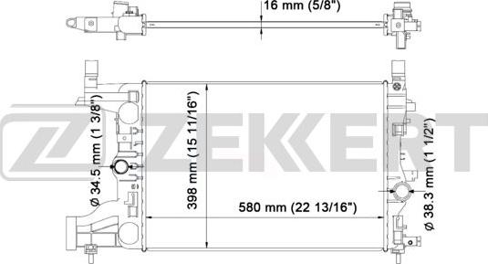 Zekkert MK-1011 - Радиатор, охлаждение двигателя autosila-amz.com