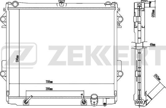 Zekkert MK-1088 - Радиатор, охлаждение двигателя autosila-amz.com