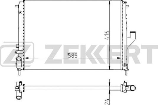 Zekkert MK-1083 - Радиатор, охлаждение двигателя autosila-amz.com