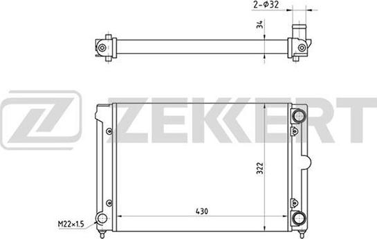 Zekkert MK-1032 - Радиатор, охлаждение двигателя autosila-amz.com