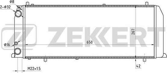 Zekkert MK-1020 - Радиатор, охлаждение двигателя autosila-amz.com
