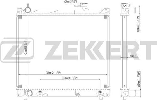 Zekkert MK-1070 - Радиатор, охлаждение двигателя autosila-amz.com