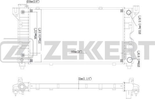 Zekkert MK-1078 - Радиатор, охлаждение двигателя autosila-amz.com