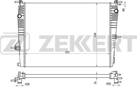 Zekkert MK-1073 - Радиатор, охлаждение двигателя autosila-amz.com