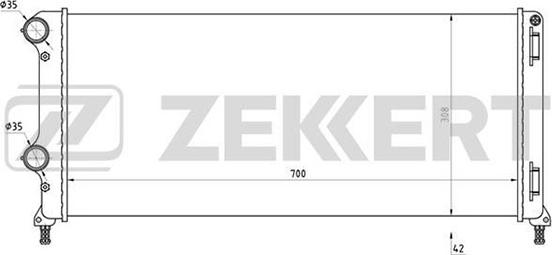 Zekkert MK-1190 - Радиатор, охлаждение двигателя autosila-amz.com