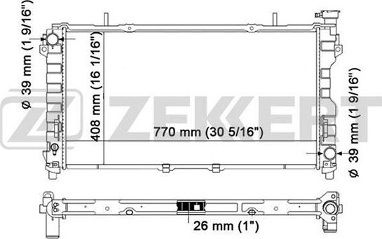 Zekkert MK-1148 - Радиатор, охлаждение двигателя autosila-amz.com