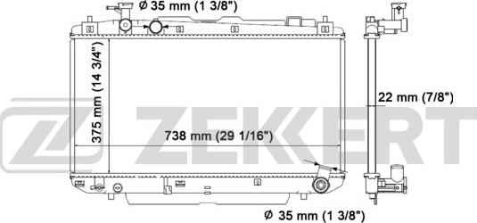 Zekkert MK-1151 - Радиатор, охлаждение двигателя autosila-amz.com