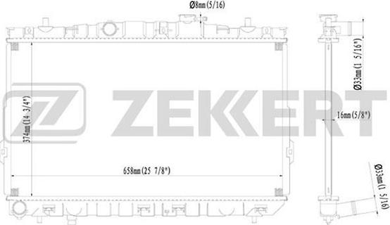 Zekkert MK-1153 - Радиатор, охлаждение двигателя autosila-amz.com