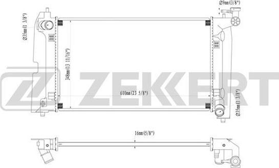 Zekkert MK-1166 - Радиатор, охлаждение двигателя autosila-amz.com