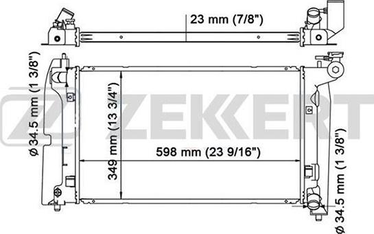 Zekkert MK-1167 - Радиатор, охлаждение двигателя autosila-amz.com