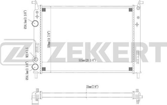 Zekkert MK-1105 - Радиатор, охлаждение двигателя autosila-amz.com