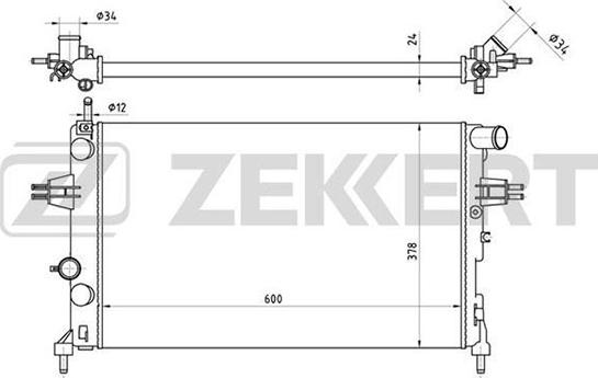 Zekkert MK-1114 - Радиатор, охлаждение двигателя autosila-amz.com