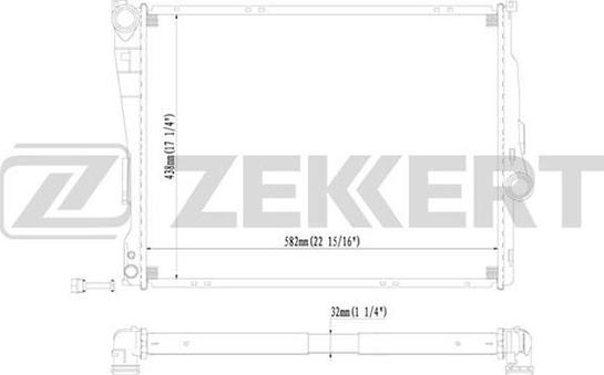 Zekkert MK-1111 - Радиатор, охлаждение двигателя autosila-amz.com