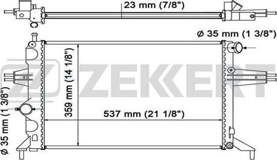 Zekkert MK-1112 - Радиатор, охлаждение двигателя autosila-amz.com