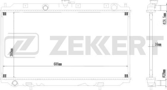 Zekkert MK-1117 - Радиатор, охлаждение двигателя autosila-amz.com