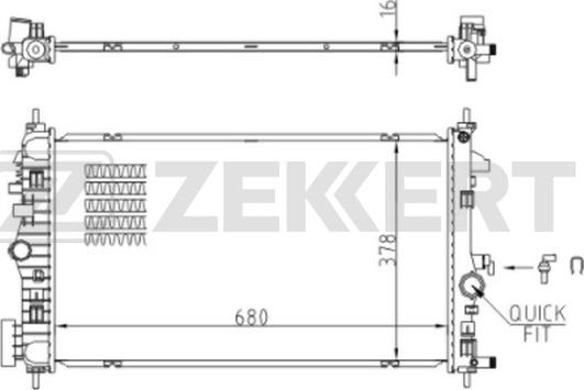 Zekkert MK-1134 - Радиатор, охлаждение двигателя autosila-amz.com