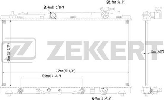 Zekkert MK-1130 - Радиатор, охлаждение двигателя autosila-amz.com