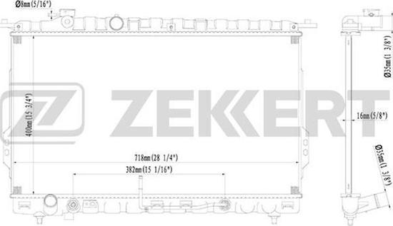 Zekkert MK-1120 - Радиатор, охлаждение двигателя autosila-amz.com