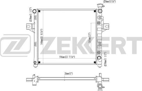 Zekkert MK-1395 - Радиатор, охлаждение двигателя autosila-amz.com