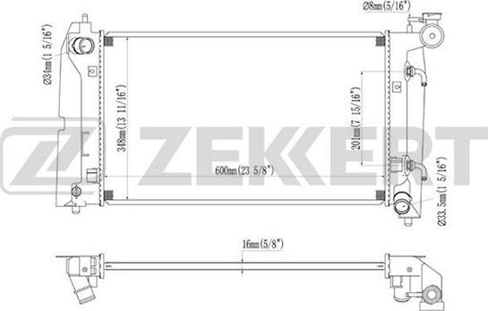 Zekkert MK-1391 - Радиатор, охлаждение двигателя autosila-amz.com