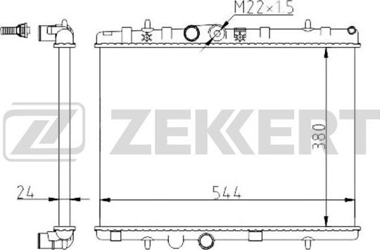 Zekkert MK-1344 - Радиатор, охлаждение двигателя autosila-amz.com