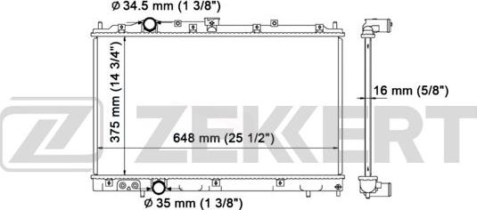 Zekkert MK-1357 - Радиатор, охлаждение двигателя autosila-amz.com