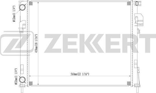 Zekkert MK-1364 - Радиатор, охлаждение двигателя autosila-amz.com