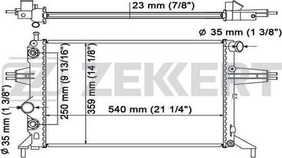 Zekkert MK-1380 - Радиатор, охлаждение двигателя autosila-amz.com