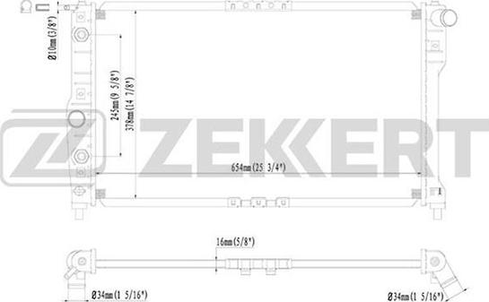 Zekkert MK-1382 - Радиатор, охлаждение двигателя autosila-amz.com