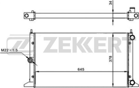 Zekkert MK-1336 - Радиатор, охлаждение двигателя autosila-amz.com