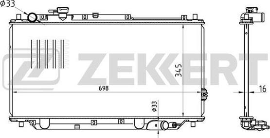 Zekkert MK-1330 - Радиатор, охлаждение двигателя autosila-amz.com