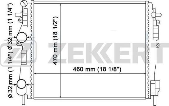 Zekkert MK-1299 - Радиатор, охлаждение двигателя autosila-amz.com