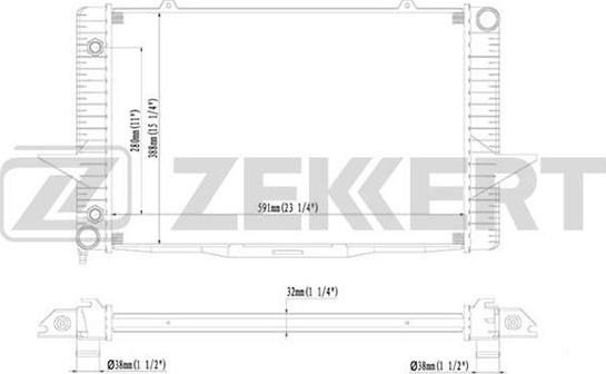 Zekkert MK-1294 - Радиатор, охлаждение двигателя autosila-amz.com