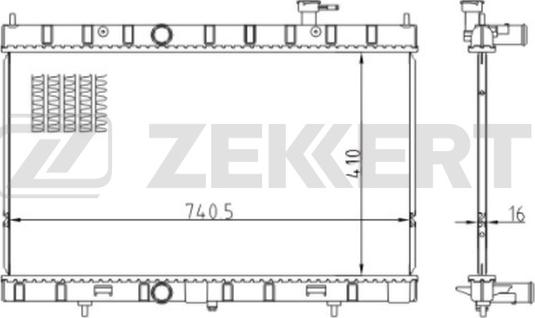 Zekkert MK-1247 - Радиатор, охлаждение двигателя autosila-amz.com