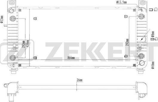 Zekkert MK-1251 - Радиатор, охлаждение двигателя autosila-amz.com