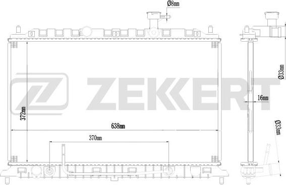 Zekkert MK-1263 - Радиатор, охлаждение двигателя autosila-amz.com