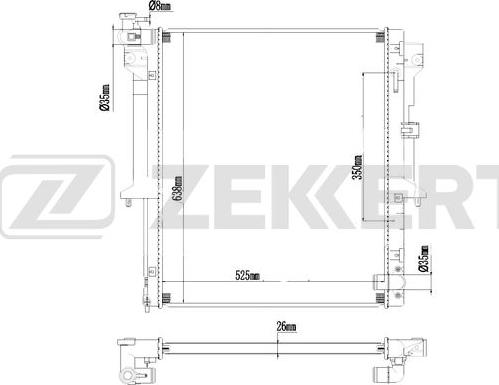 Zekkert MK-1267 - Радиатор, охлаждение двигателя autosila-amz.com