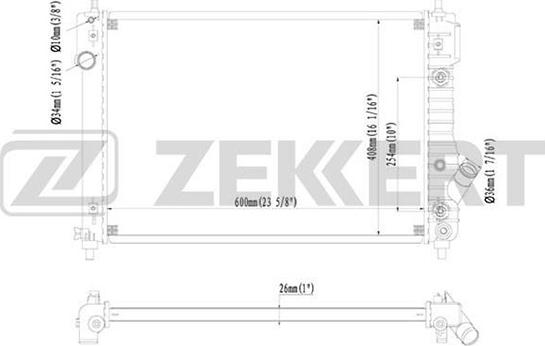 Zekkert MK-1206 - Радиатор, охлаждение двигателя autosila-amz.com