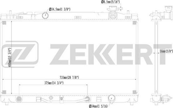 Zekkert MK-1203 - Радиатор, охлаждение двигателя autosila-amz.com