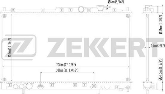 Zekkert MK-1211 - Радиатор, охлаждение двигателя autosila-amz.com