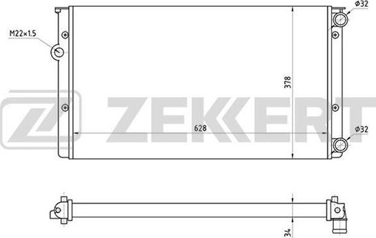 Zekkert MK-1281 - Радиатор, охлаждение двигателя autosila-amz.com